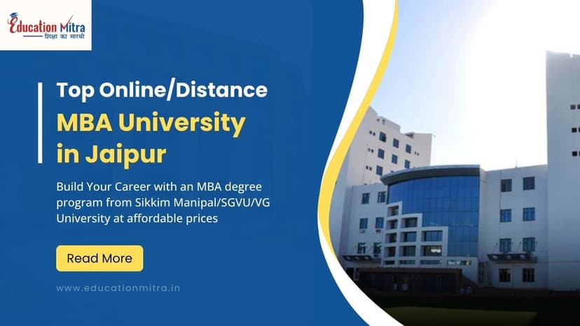 Top Online/Distance MBA Colleges and Universities in Jaipur