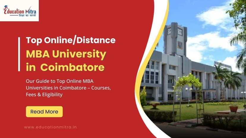 Top Online/Distance MBA Colleges and Universities in Coimbatore