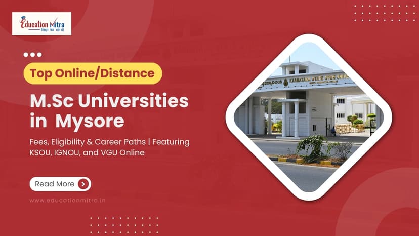 Online M.Sc Colleges/Universities in Mysore