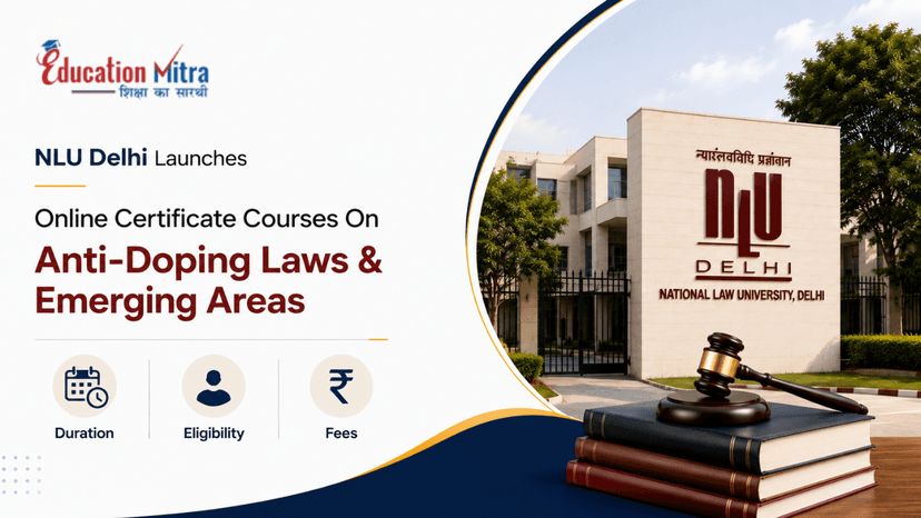 NLU Delhi Launches Short-Term Online Certificate Courses: Anti-Doping Laws & Emerging Areas