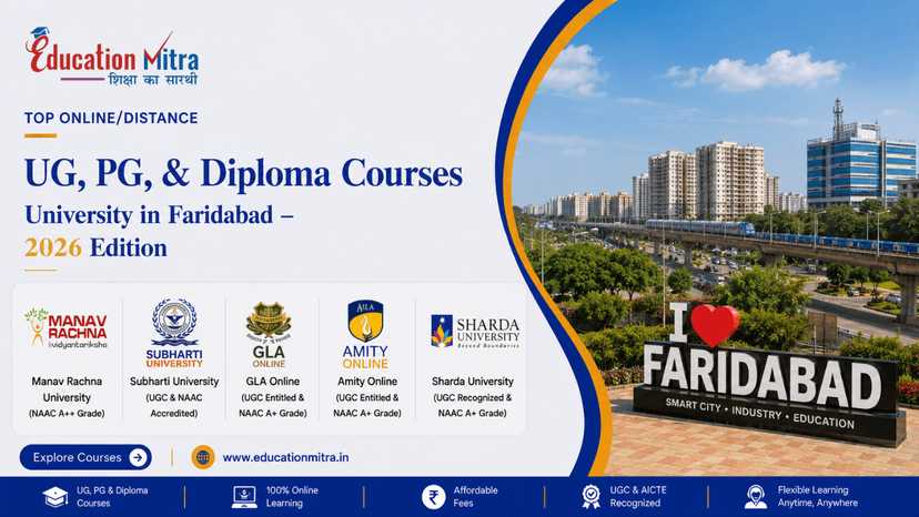 Top ODL & Online University in Faridabad for UG, PG & Diploma Courses