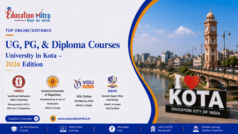 Top ODL & Online University in Kota for UG, PG & Diploma Courses