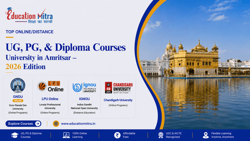 Top ODL & Online University in Amritsar for UG, PG & Diploma Courses